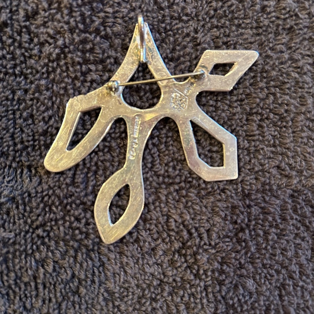 Erica Hult de Corral Vintage Modernist Brooch Pin Sterling Silver - Picture 2 of 4